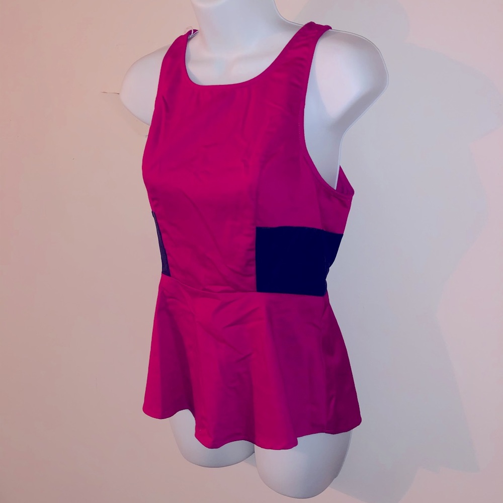 Hot pink peplum top